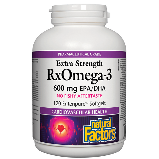 Natural Factors RxOmega-3 Factors, Extra Strength, 120 softgels
