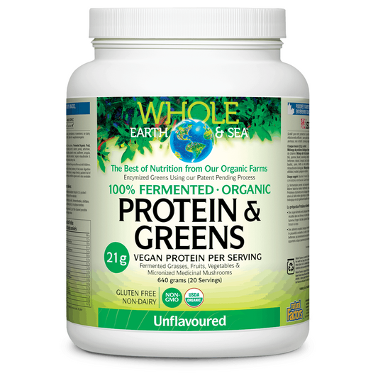 Natural Factors Fermented Organic Protein & Greens 640 g