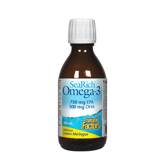 Natural Factors SeaRich Omega-3 750 mg EPA / 500 mg DHA 200 ml Lemon Meringue
