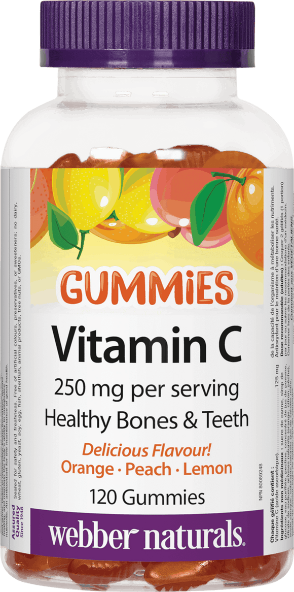【clearance】Webber Naturals Vitamin C 250 mg per serving Orange 120 Gummies EXP: MA2025