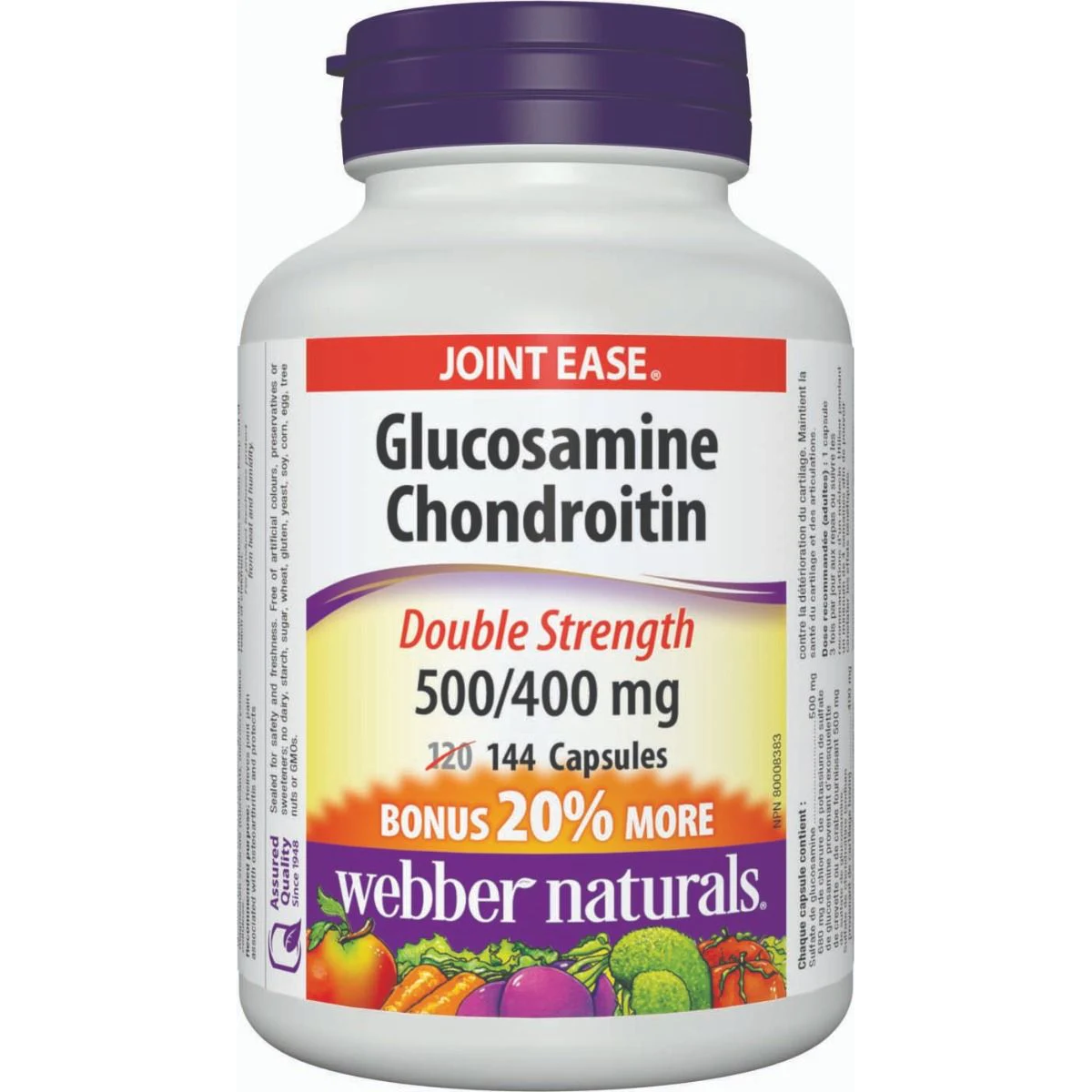 Webber Naturals 維骨力與軟骨素(強效型), 900 毫克, 144 膠囊