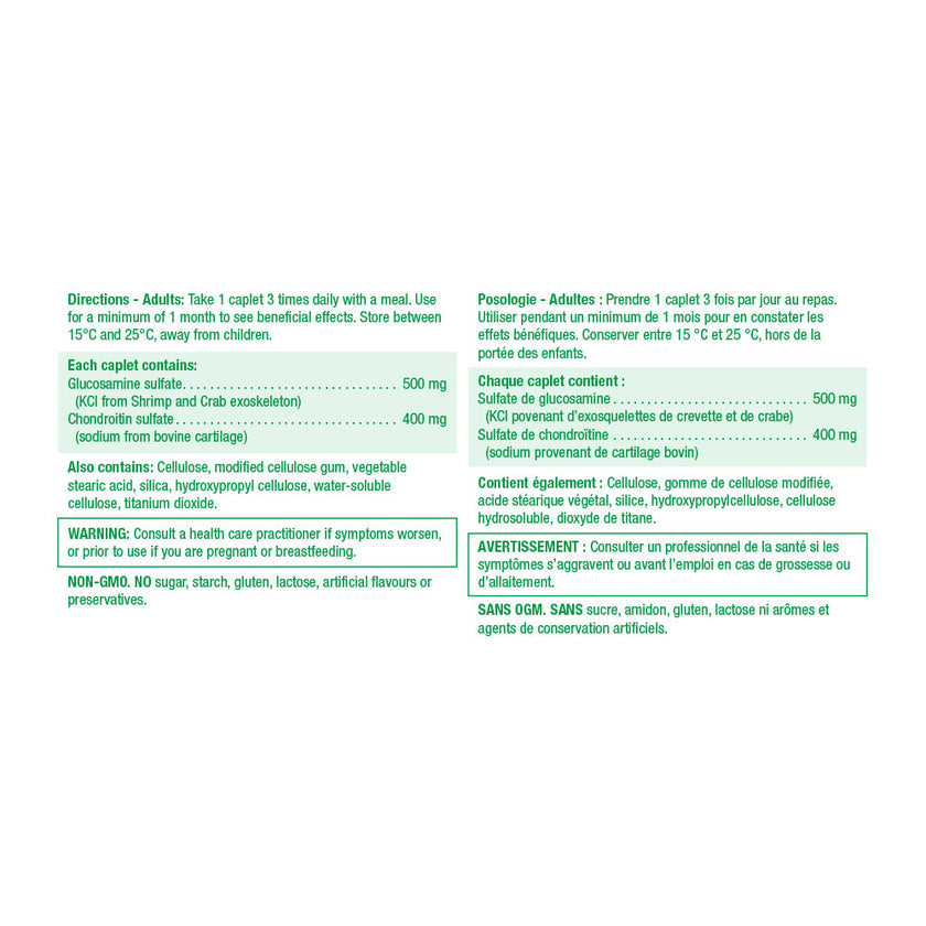 Jamieson Glucosamine Chondroitin 900 mg —  180 caplets