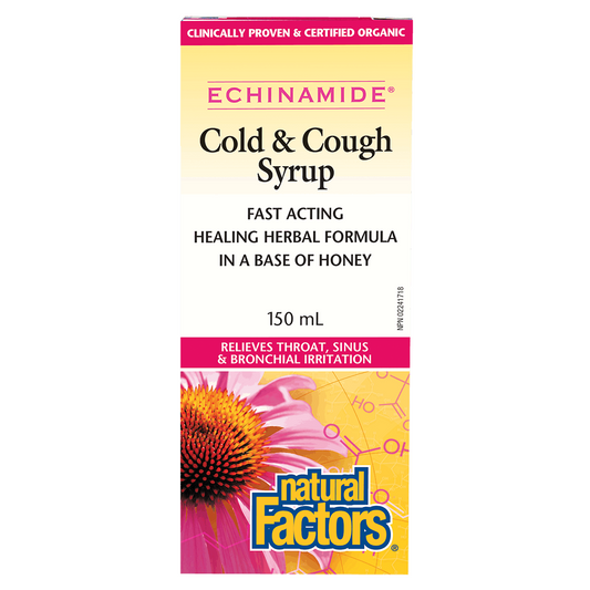 Natural Factors ECHINAMIDE&trade;  Cough and Cold Syrup, 150 ml