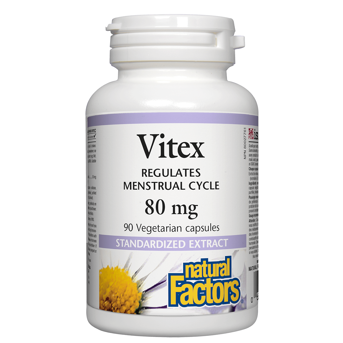 Natural Factors Vitex Standardized Extract, 80mg, 90 vcapsules