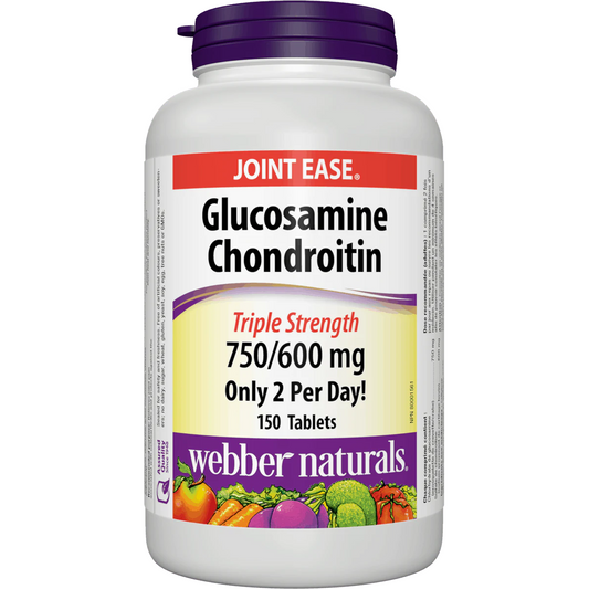 Webber Naturals Glucosamine & Chondroitin, 750/600mg, 150 tabs