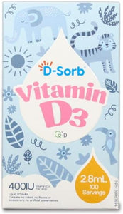 D-Sorb 婴儿每日维生素D滴剂 ，400 IU，2.8ml （100 份用量）