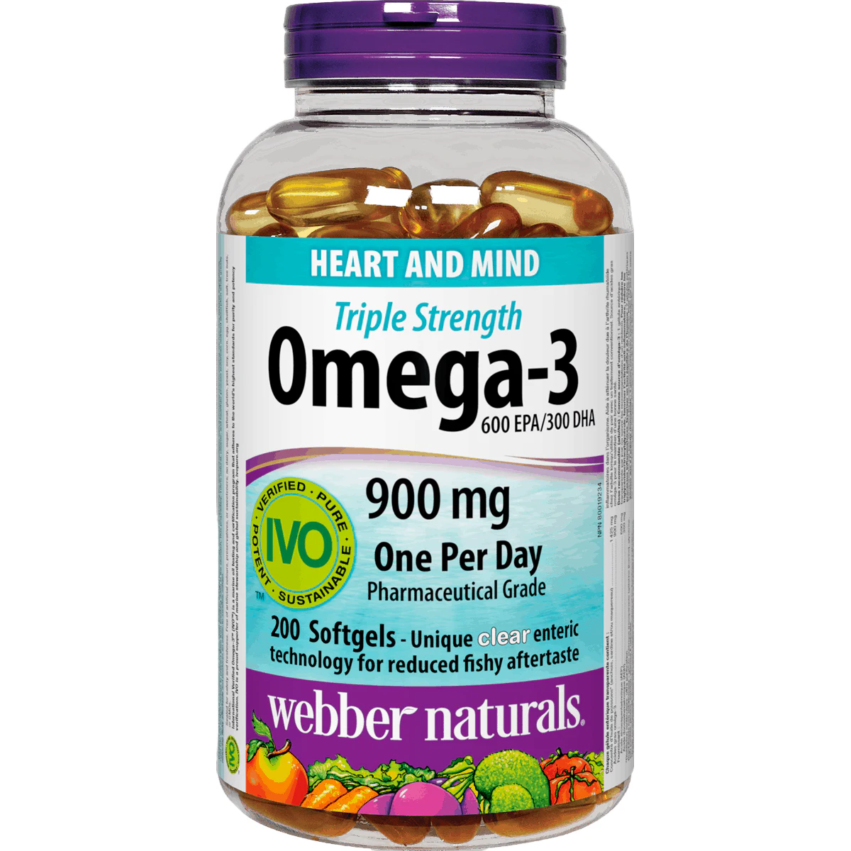Webber Naturals 三倍浓缩Omega-3 900毫克，200粒