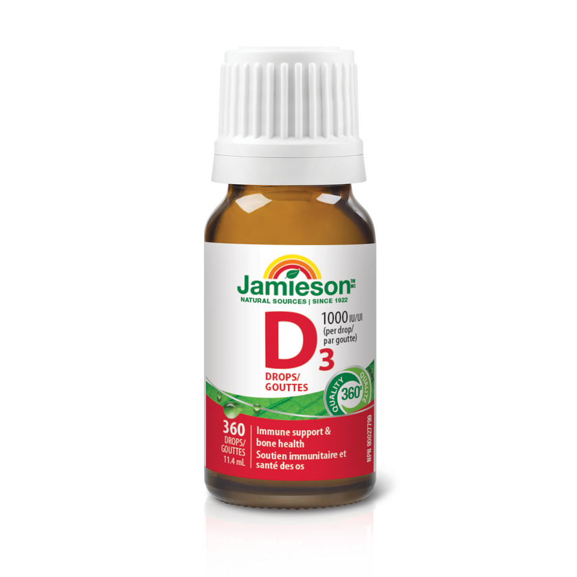 Jamieson 維生素D3滴劑，11.4毫升