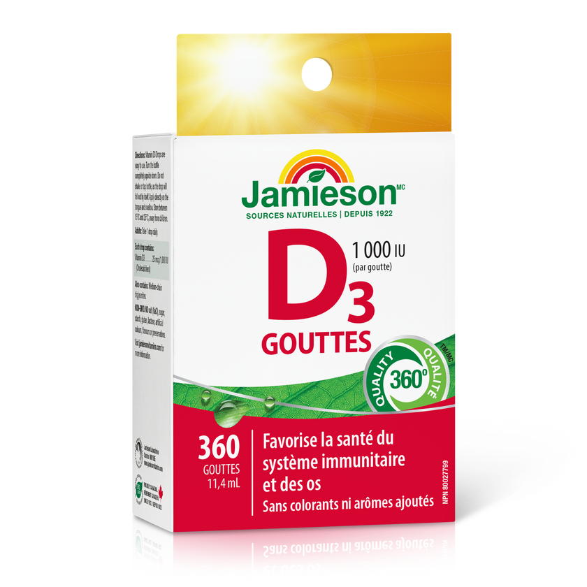 Jamieson 維生素D3滴劑，11.4毫升