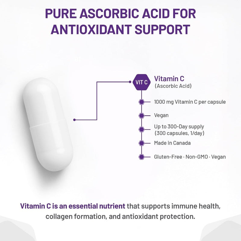 AOR 維他命 C 1000 毫克，300 粒膠囊 提高免疫力