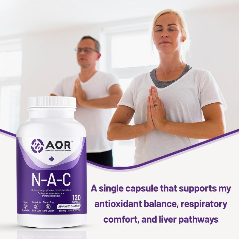 AOR N-A-C N-Acetyl Cysteine 500mg，120caps