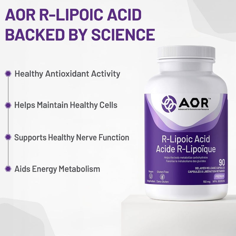 AOR R-Lipoic Acid 150mg 90 veg capsules