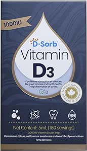 D-Sorb Vitamin D3, 1000IU, 5ml (180 servings)