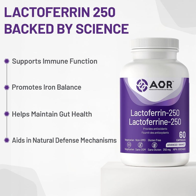 AOR Lactoferrin 250 60 vegi capsules
