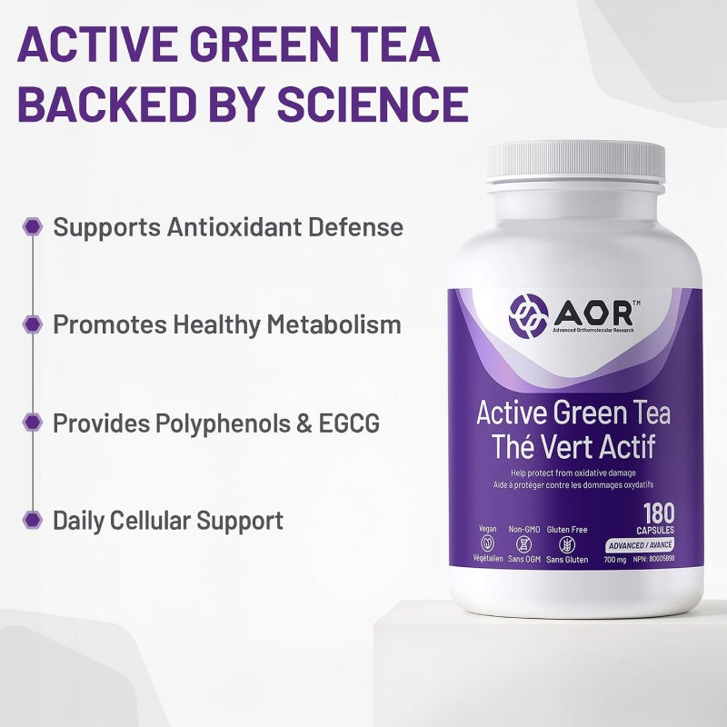 AOR 活性绿茶 700毫克 180粒胶囊 促进新陈代谢減脂