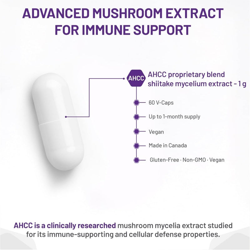 AOR AHCC 60 vegi capsules - Shiitake mushrooms mycelia extract