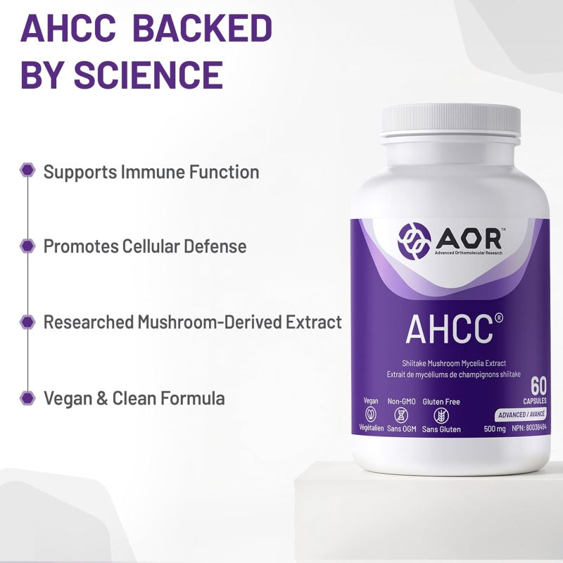 AOR AHCC 60 vegi capsules - Shiitake mushrooms mycelia extract