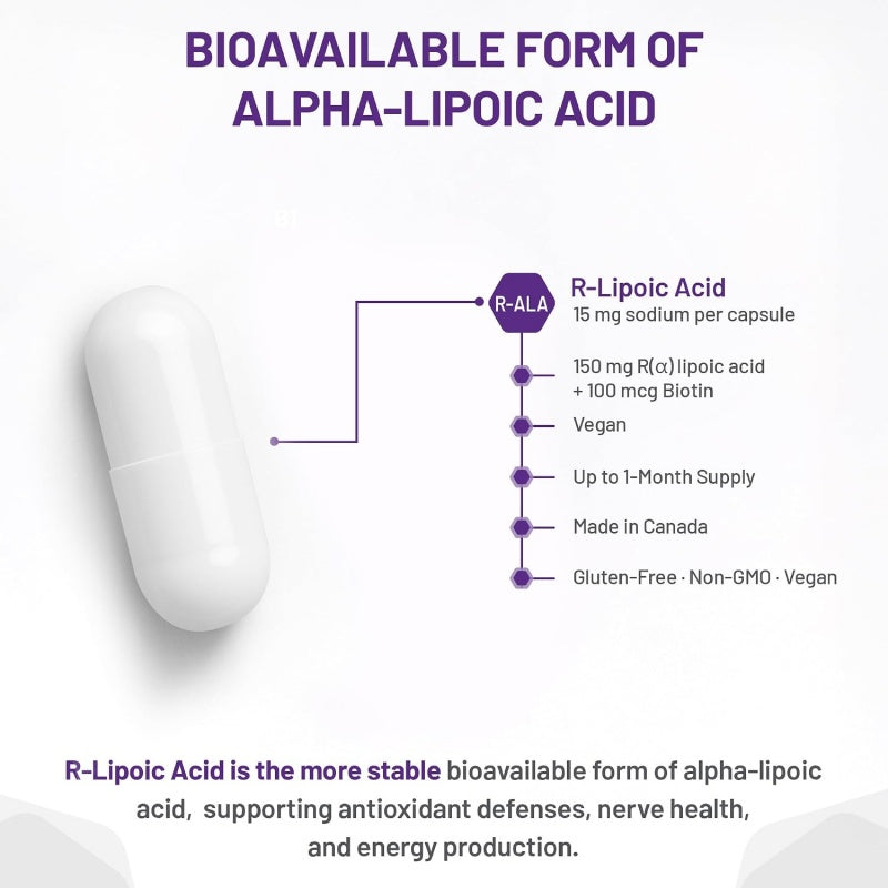 AOR R-Lipoic Acid 150mg 90 veg capsules