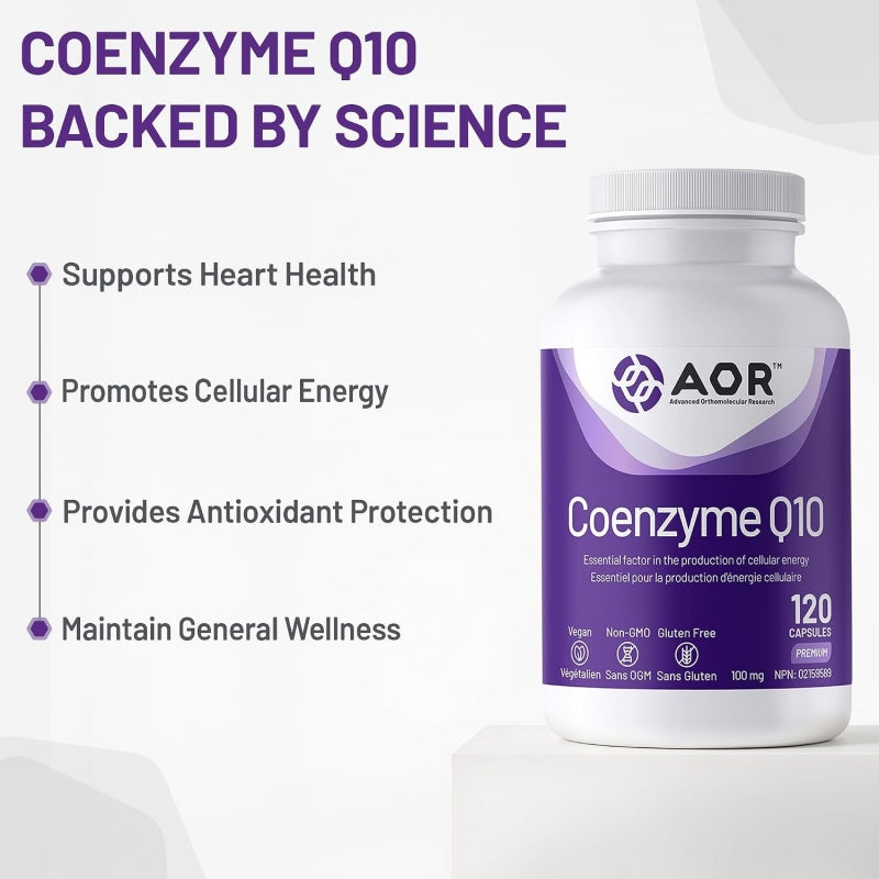 AOR Coenzyme Q10 100 mg 120 Vegan Capsules
