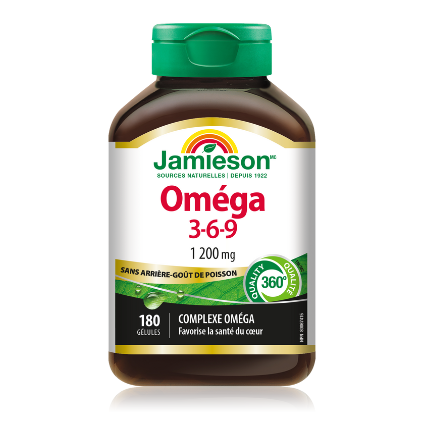 6 x Jamieson Omega 3-6-9 1200 mg 180 softgels Bundle