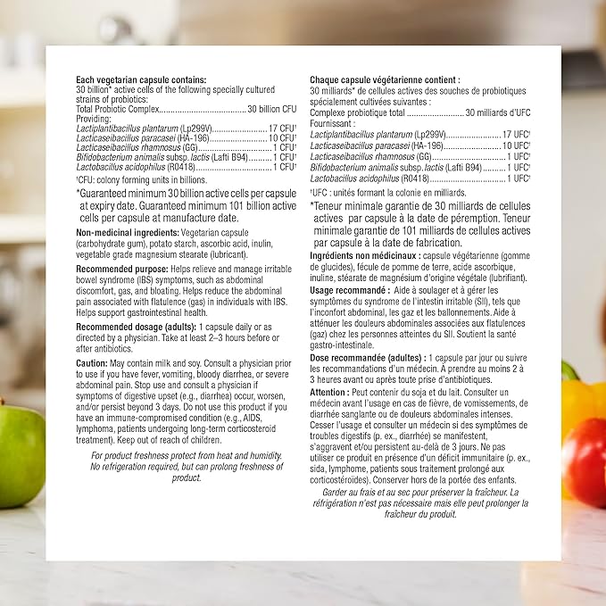 Webber Naturals Probiotic Max IBS Support 30 Billion,t, 45 Vegetarian Capsule