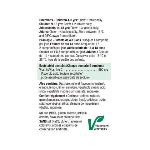 2 x Jamieson Vitamin C, 500 mg, Citrus 100 tablets + 20 FREE BONUS Bundle