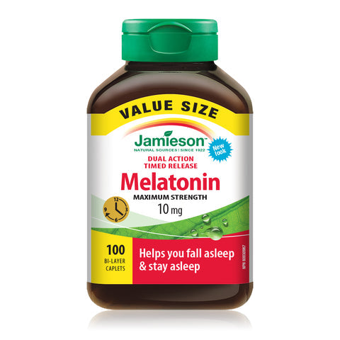 Jamieson Melatonin 10 mg Timed Release Value Size 100 caplets