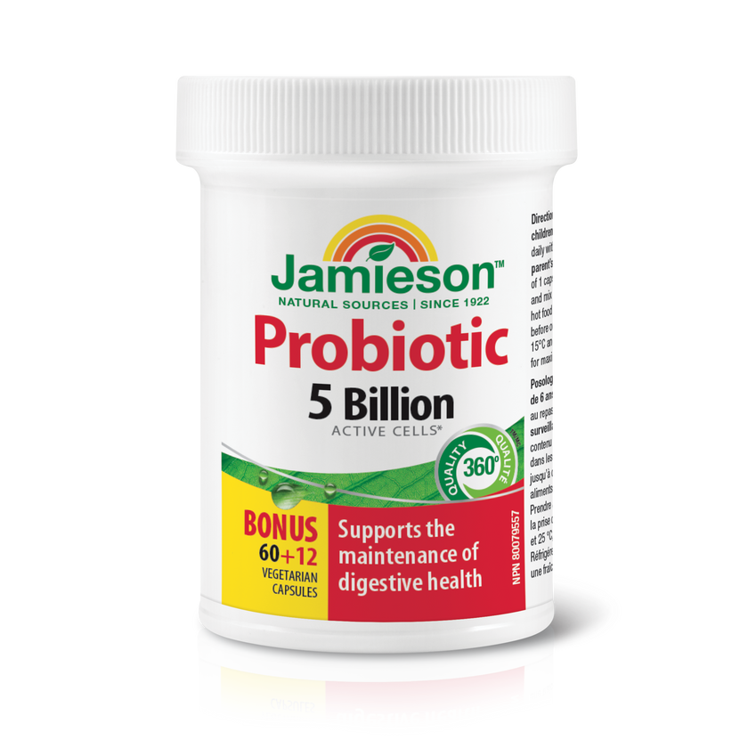 Jamieson 50 亿活性益生菌 ，60 + 12 粒素食胶囊