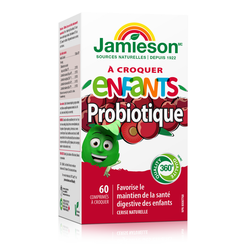 Jamieson 兒童咀嚼益生菌-天然櫻桃味，60粒 