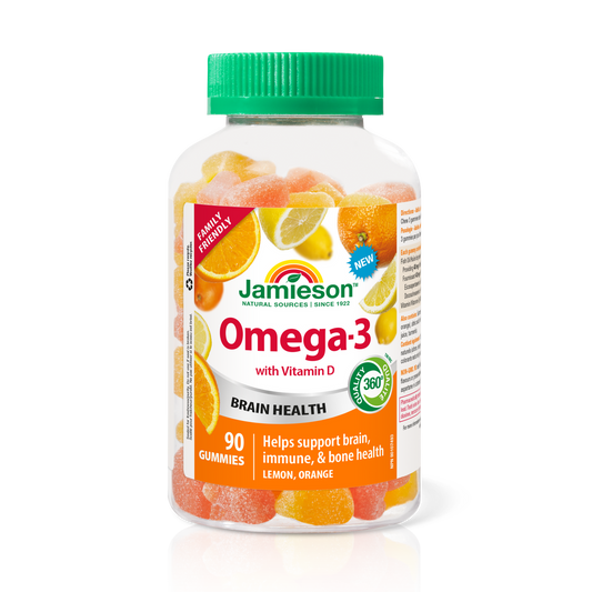 Jamieson Omega-3 Gummies | Family Friendly, 90 Gummies