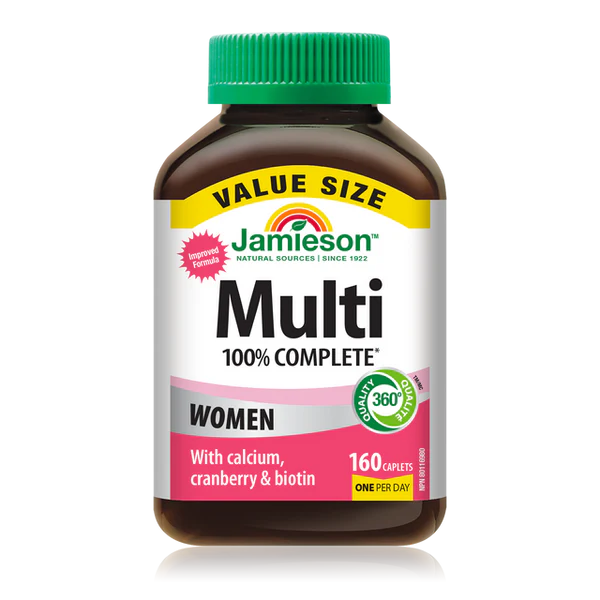 Multivitamin bottle for women by Jamieson on a white background Natural Vitamin Direct Inc natvd.com
