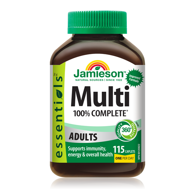 健美生 Jamieson Essentials 100% Complete Multivitamin for Adults, 115 caplets