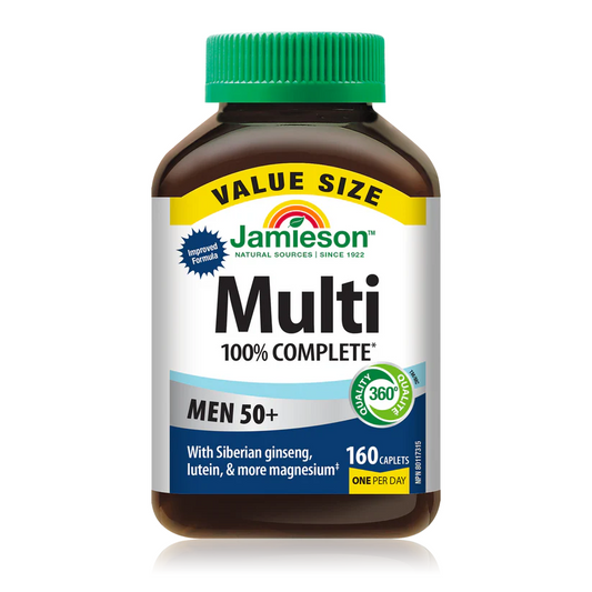 100% Complete Multi For Men 50+, 160 Caplets