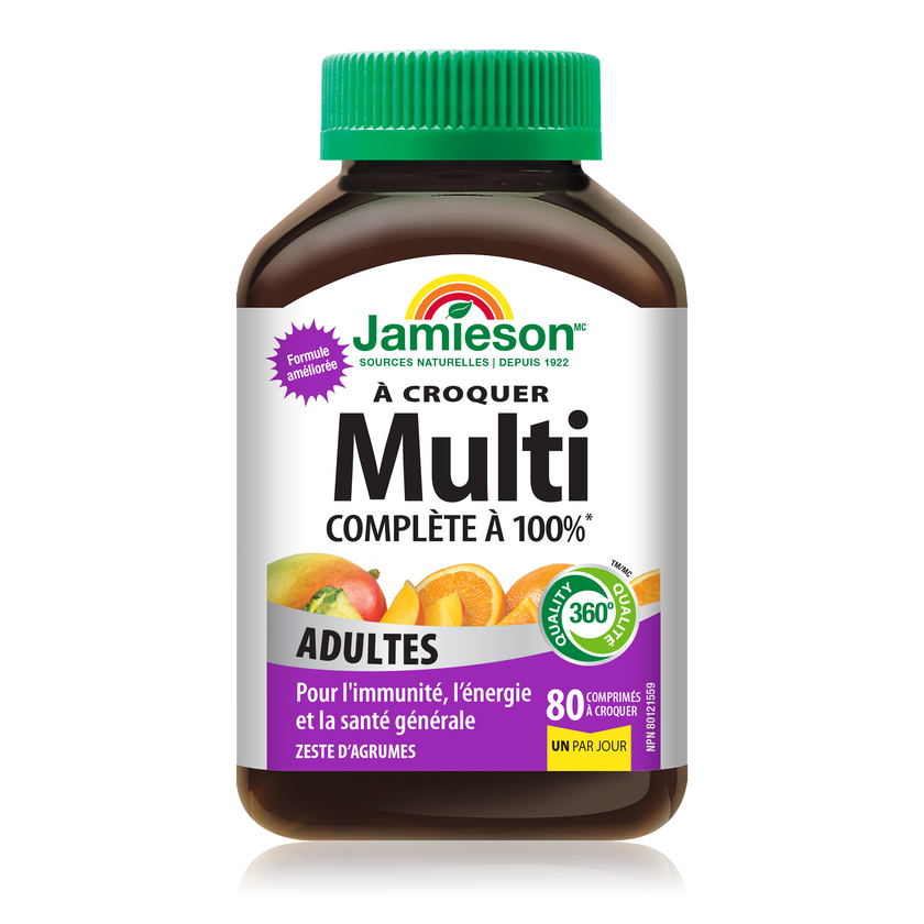 Jamieson 100％成人全效綜合維生素，80粒咀嚼片