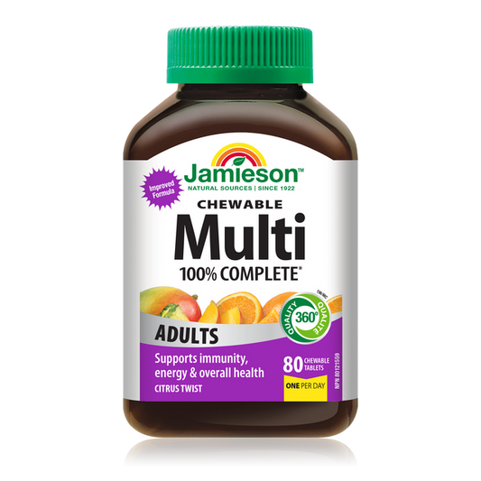 Jamieson 100% Complete Multi 80 Chewable Citrus tabs 健美生
 