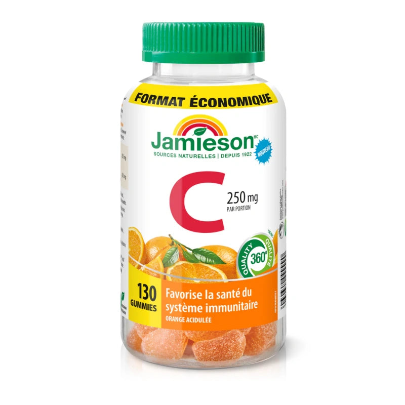 Jamieson Vitamin C Gummies Tangy Orange 130 gummies