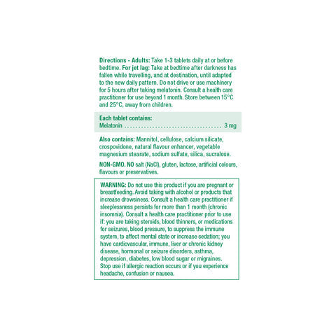 6 x Jamieson Melatonin 3 mg, 100 tablets Bundle