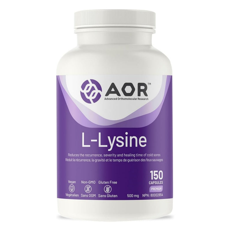 AOR L-Lysine 500mg 150 vegi capsules