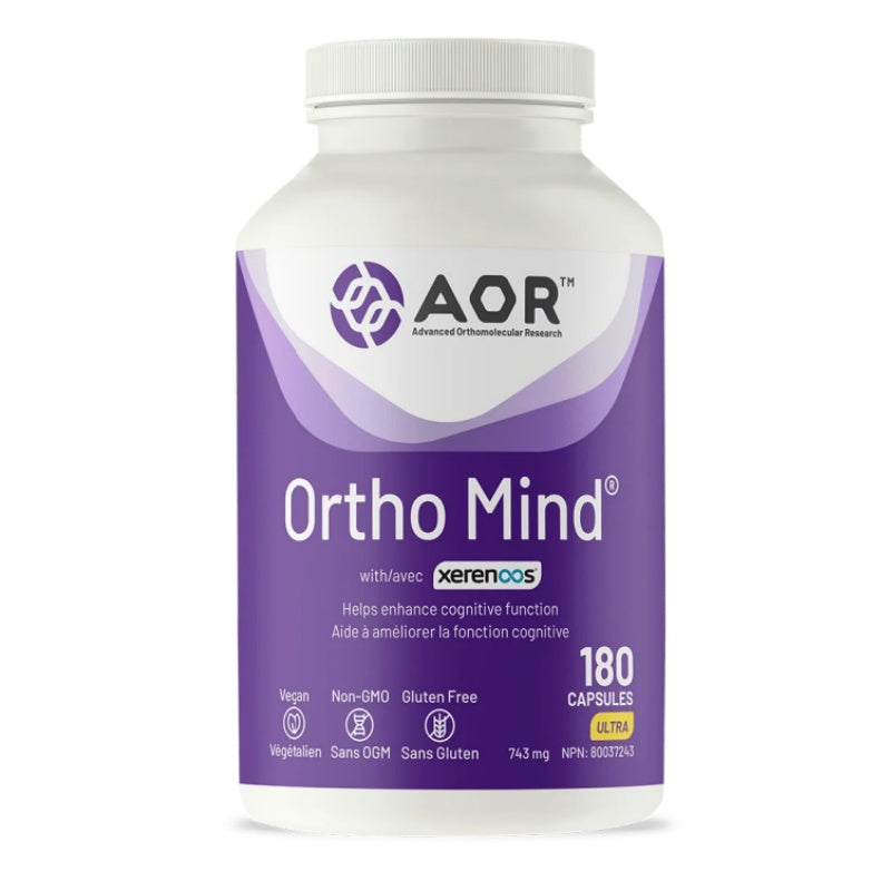 AOR Ortho Mind 認知支持膠囊 180粒素食膠囊 提升專註力和思維清晰度 