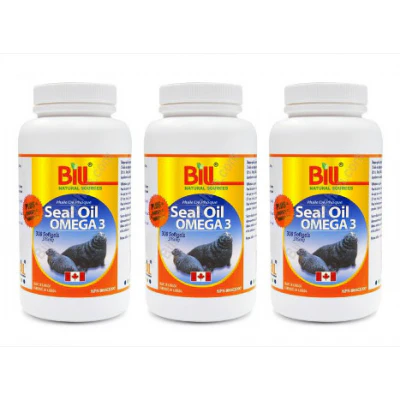 3 x Bill Naturals Seal Oil Omega-3 500mg 300 softgels Bundle