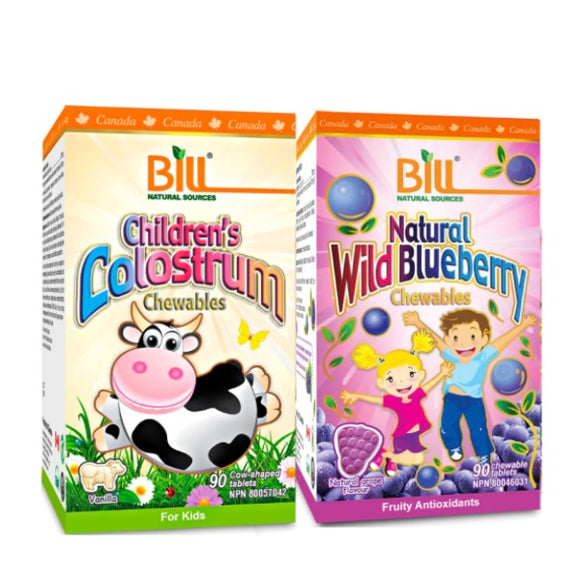 Bill Natural Sources Children Colostrum, 90's  + Wild Blueberry 700 mg, 90's