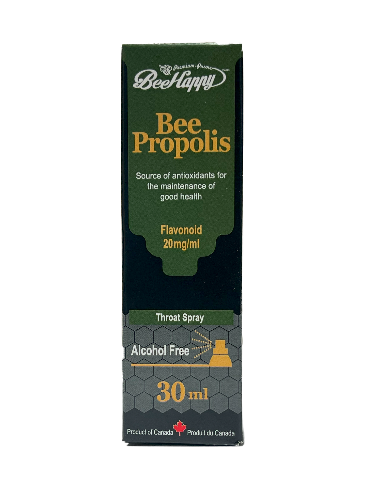 Bee Happy 咽喉喷雾 / 20毫克类黄酮，30毫升无酒精