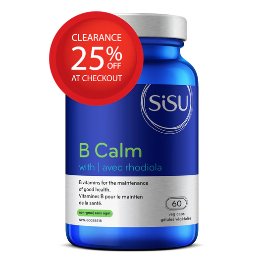 【clearance】SISU B Calm with Rhodiola, 60 vcaps OCT 2025