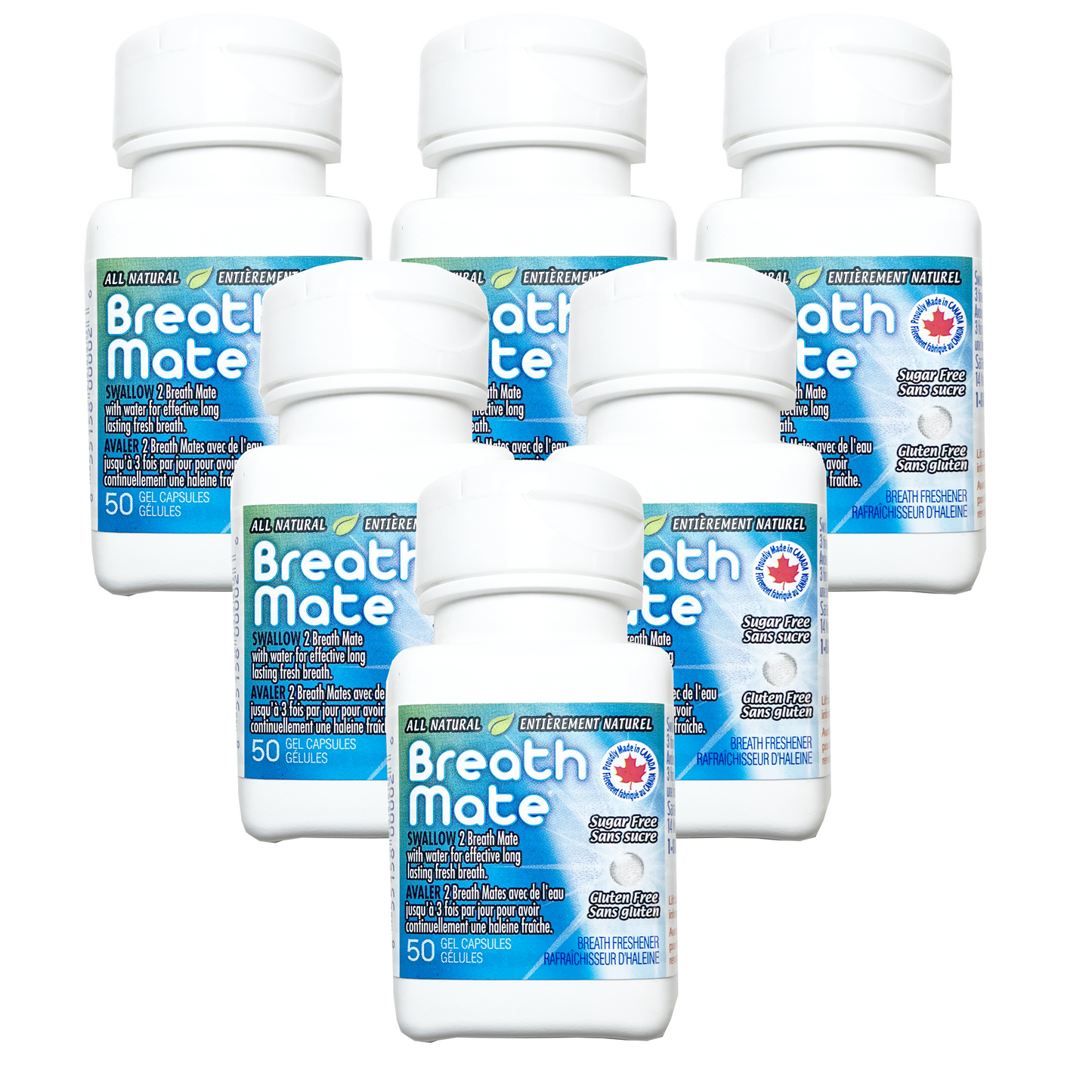 6 x Breath Mate 50 gel capsules Bundle