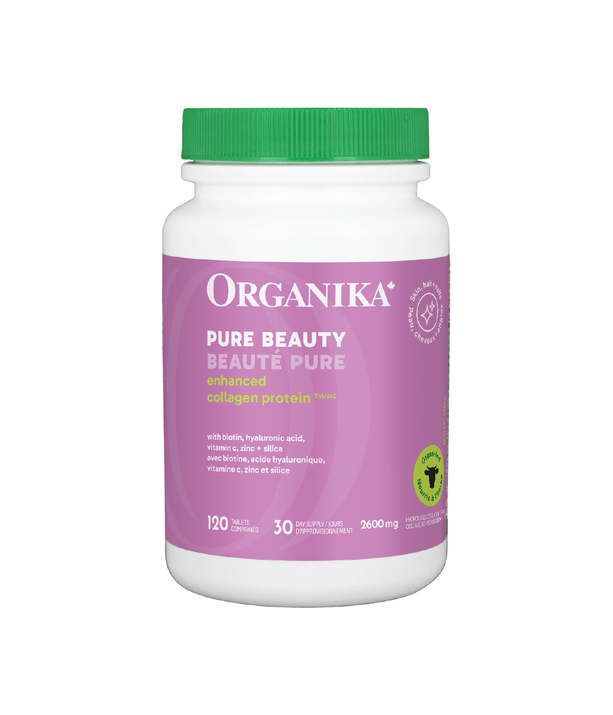 6x Organika Pure Beauty Enhanced Collagen 2600mg, 120 Tablets Bundle