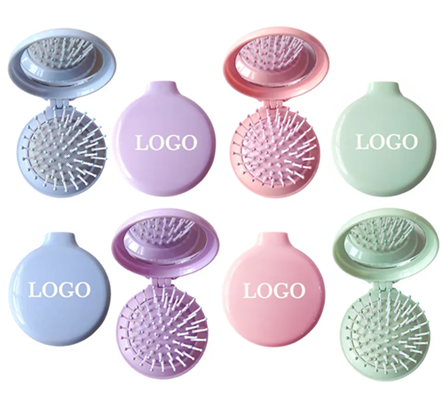 [加元100或以上] 彩色馬卡龍迷妳折叠發梳(內置鏡子）