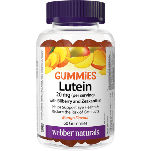 Webber Naturals Lutein Gummies with Bilberry & Zeaxanthin, 60 Gummies