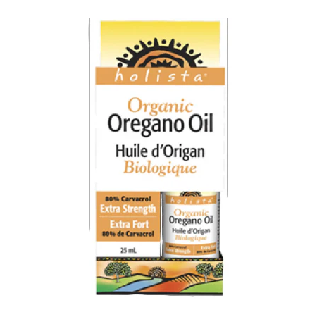 Holista Organic Oregano Oil packaging on a white background natvd