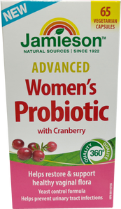 Jamieson advanced women's probiotic with cranberry, 65 Vcapsules