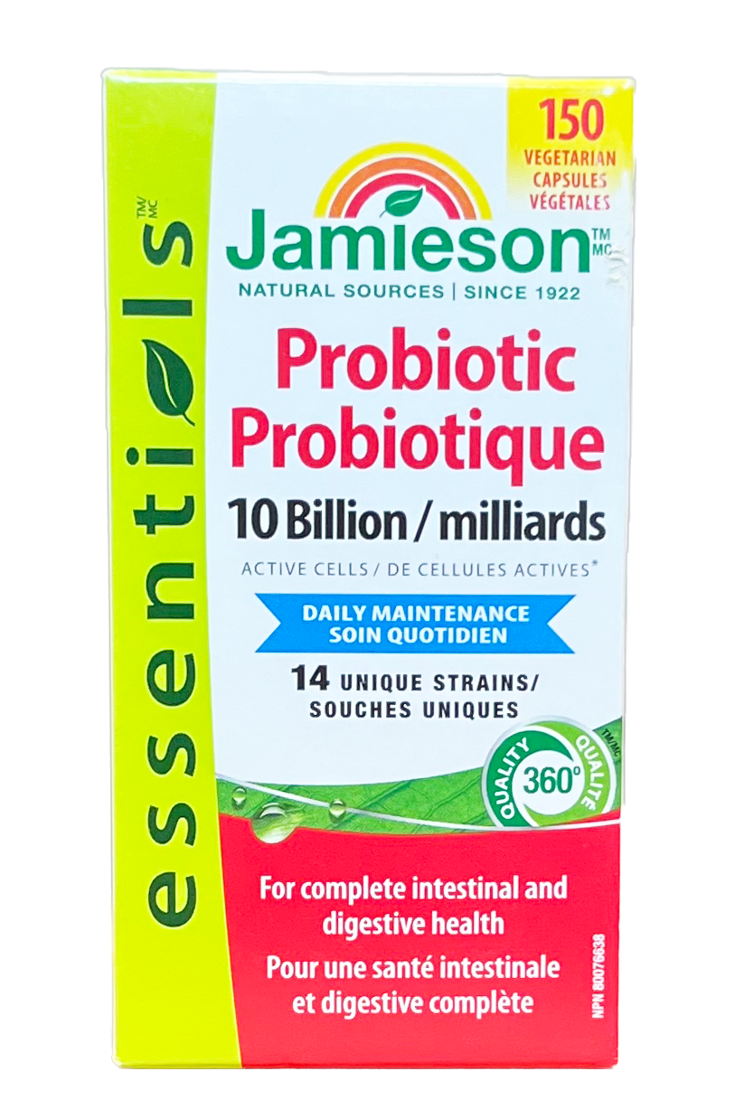 Jamieson Essentials Probiotic 10 Billion Active Cells, 150 Veg capsules